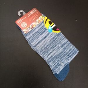 Laughing Face EMOJI Socks Tear Cry Blue Yellow (1) Pair NWT Ladies Shoe 5-10